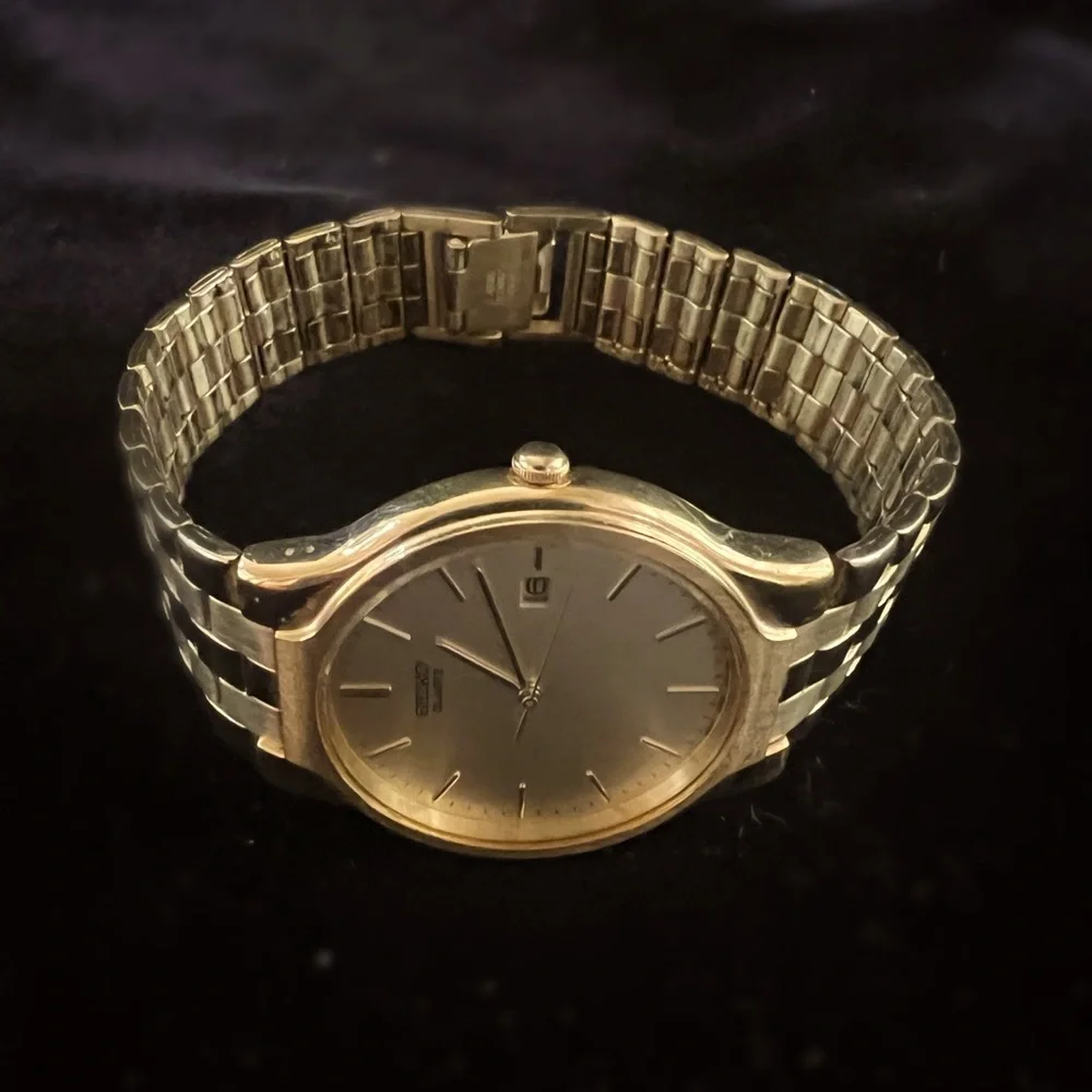 Vintage Seiko Dial Date, Water Resistant Gold Watch, Tested and Working - Picture 10 of 12
